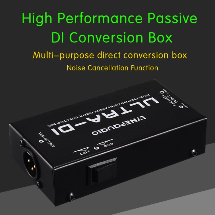 Electric Guitar Electric Bass Passive DI Box with Earthing Switch Function of Humming Noise Cancellation