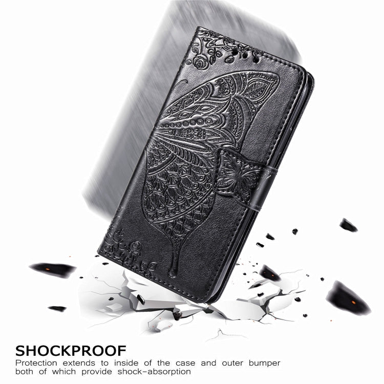 For LG K30 2019  Butterfly Love Flower Embossed Horizontal Flip Leather Case with Bracket Lanyard Card Slot Wallet