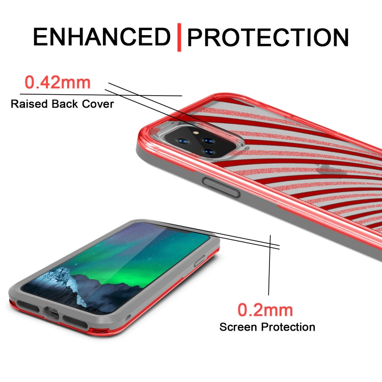 For iPhone 11 Pro 2 in 1 TPU+PC Solid Color Combination Drop