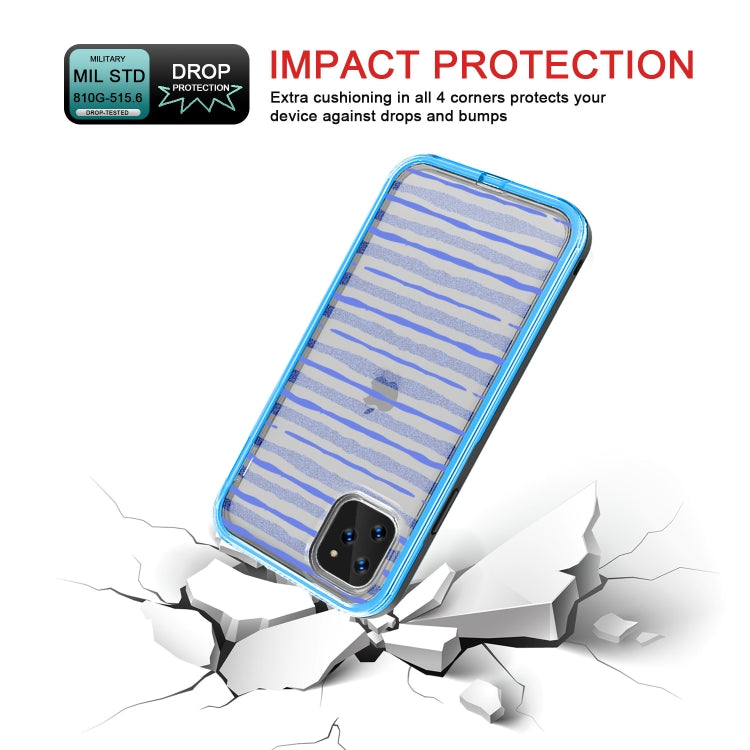 For iPhone 11 Pro 2 in 1 TPU+PC Solid Color Combination Drop