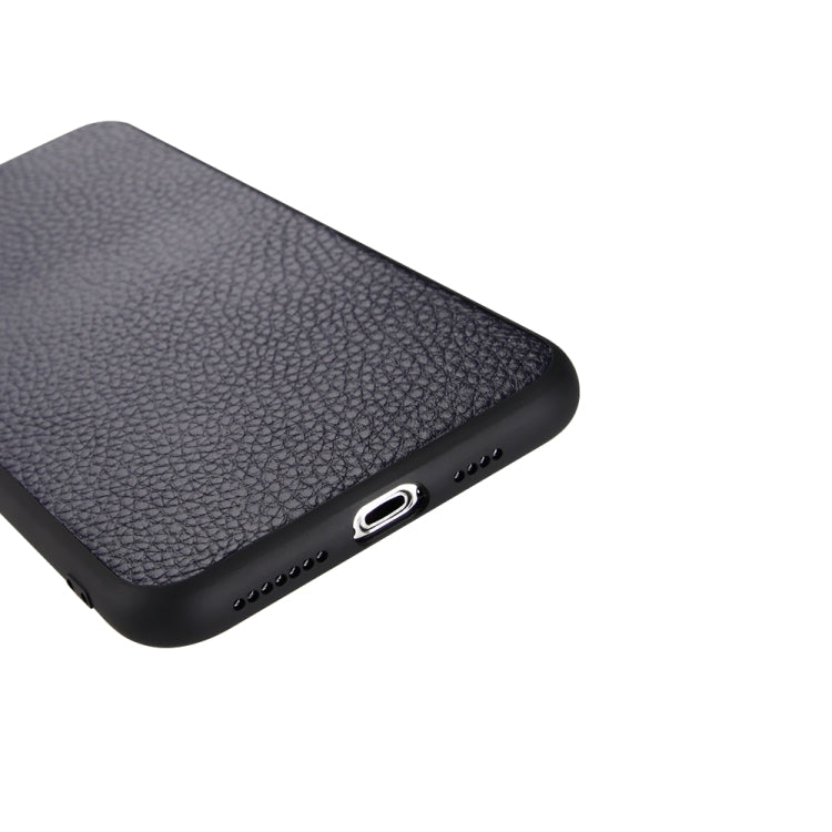 For iPhone XS Max Litchi PU Leather Anti-falling TPU Protective Case