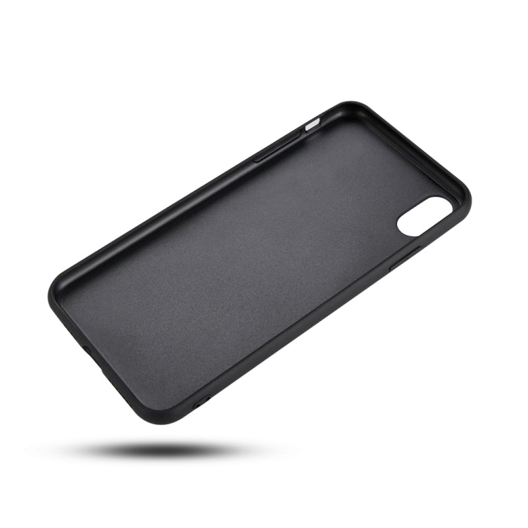 For iPhone XS Max Litchi PU Leather Anti-falling TPU Protective Case