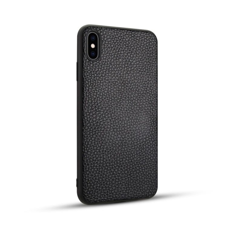 For iPhone XS Litchi PU Leather Anti-falling TPU Protective Case
