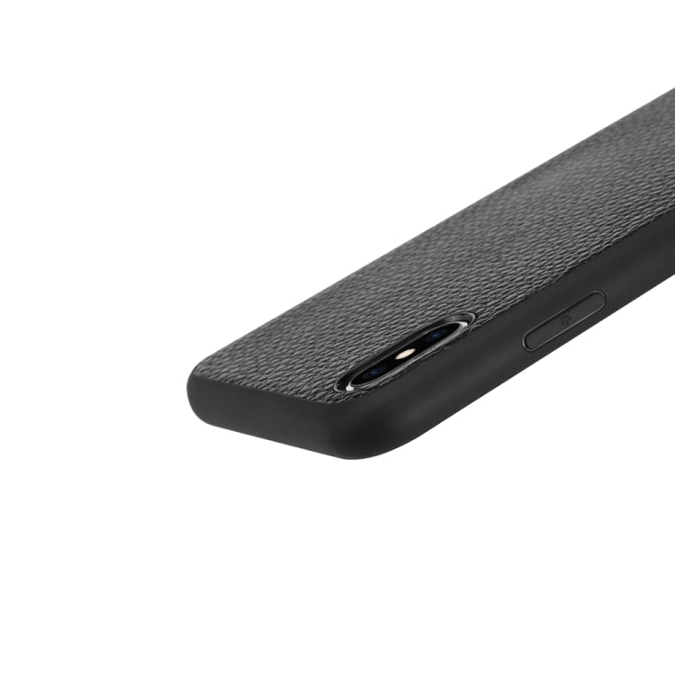 For iPhone XS Litchi PU Leather Anti-falling TPU Protective Case