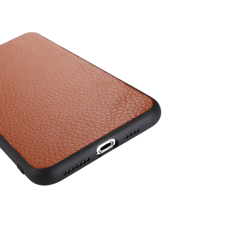 For iPhone XS Litchi PU Leather Anti-falling TPU Protective Case