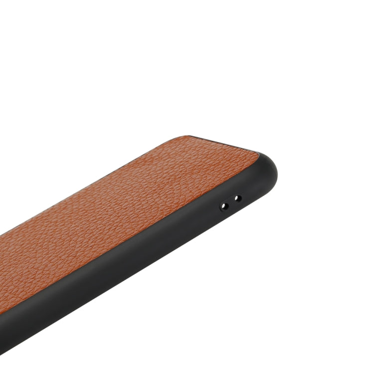 For iPhone XS Litchi PU Leather Anti-falling TPU Protective Case