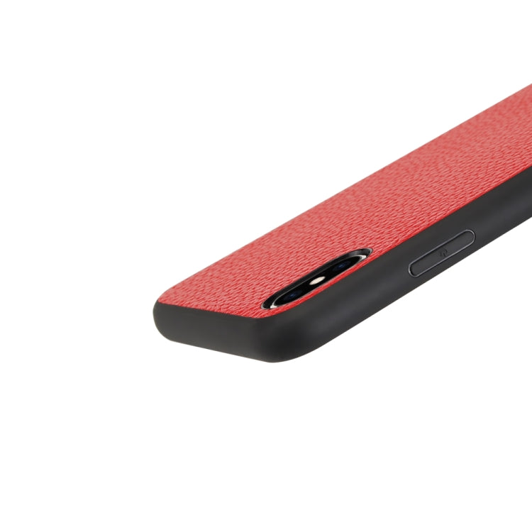 For iPhone XS Litchi PU Leather Anti-falling TPU Protective Case