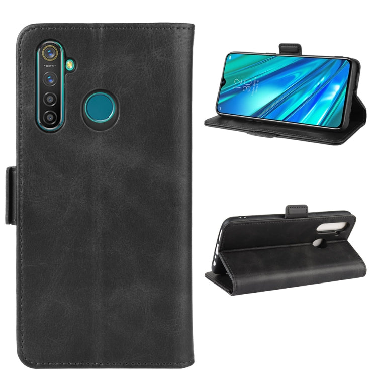 For OPPO Realme 5 Pro / Realme Q Dual-side Magnetic Buckle Horizontal Flip Leather Case with Holder & Card Slots & Wallet & Photo Frame