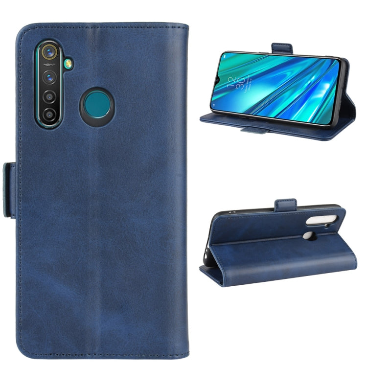 For OPPO Realme 5 Pro / Realme Q Dual-side Magnetic Buckle Horizontal Flip Leather Case with Holder & Card Slots & Wallet & Photo Frame