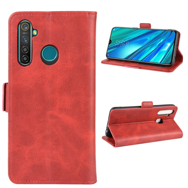 For OPPO Realme 5 Pro / Realme Q Dual-side Magnetic Buckle Horizontal Flip Leather Case with Holder & Card Slots & Wallet & Photo Frame