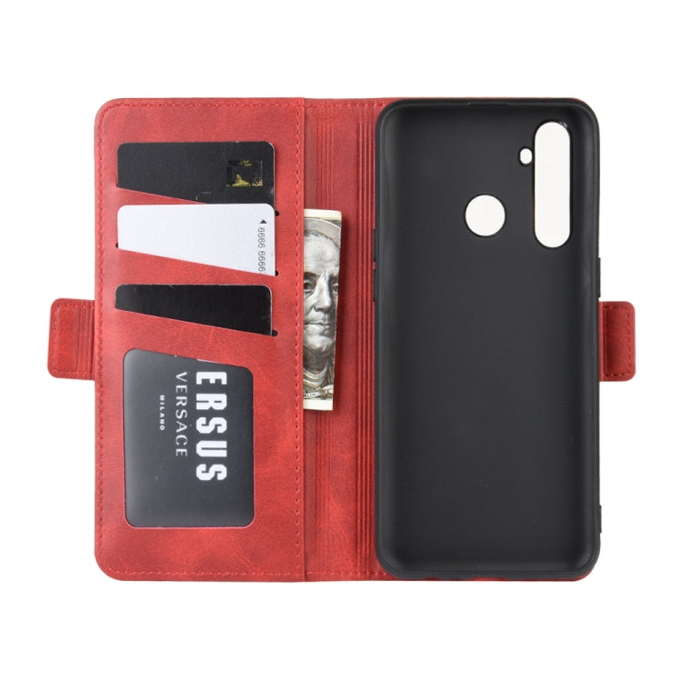 For OPPO Realme 5 Pro / Realme Q Dual-side Magnetic Buckle Horizontal Flip Leather Case with Holder & Card Slots & Wallet & Photo Frame