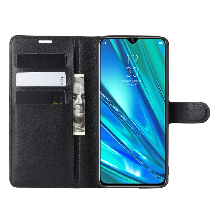 For OPPO Realme 5 Pro / Realme Q  Litchi Texture Horizontal Flip Leather Case with Wallet & Holder & Card Slots