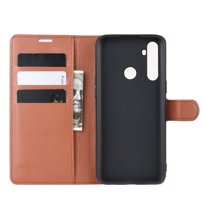 For OPPO Realme 5 Pro / Realme Q  Litchi Texture Horizontal Flip Leather Case with Wallet & Holder & Card Slots