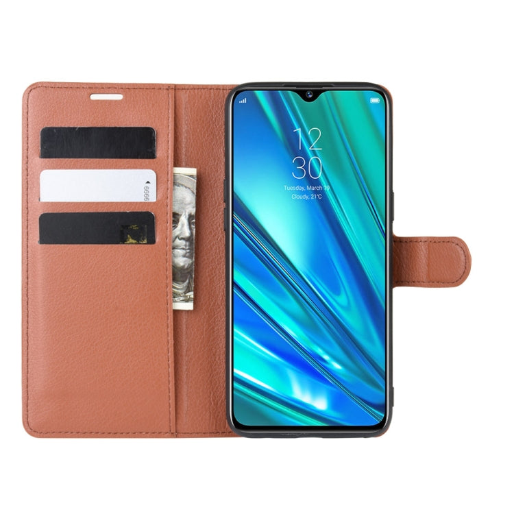 For OPPO Realme 5 Pro / Realme Q  Litchi Texture Horizontal Flip Leather Case with Wallet & Holder & Card Slots