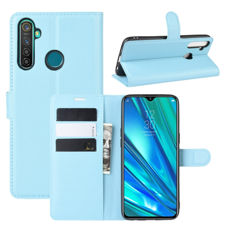 For OPPO Realme 5 Pro / Realme Q  Litchi Texture Horizontal Flip Leather Case with Wallet & Holder & Card Slots