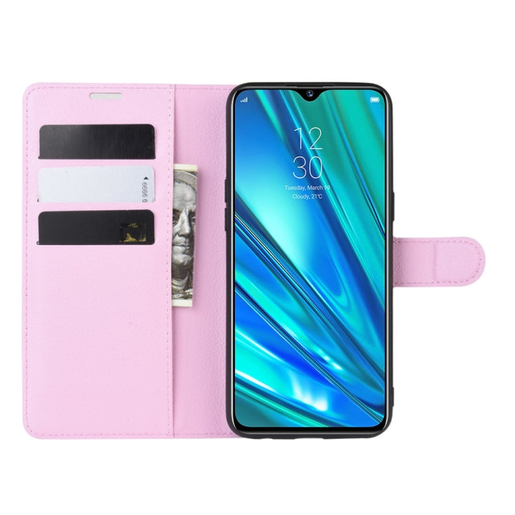 For OPPO Realme 5 Pro / Realme Q  Litchi Texture Horizontal Flip Leather Case with Wallet & Holder & Card Slots