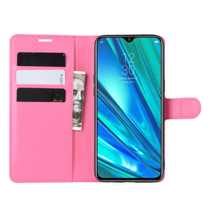 For OPPO Realme 5 Pro / Realme Q  Litchi Texture Horizontal Flip Leather Case with Wallet & Holder & Card Slots