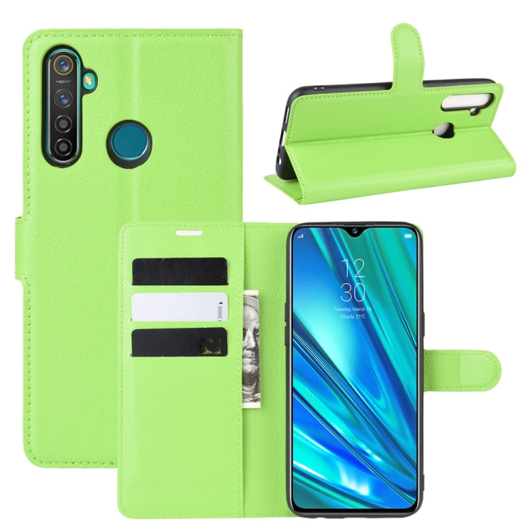 For OPPO Realme 5 Pro / Realme Q  Litchi Texture Horizontal Flip Leather Case with Wallet & Holder & Card Slots