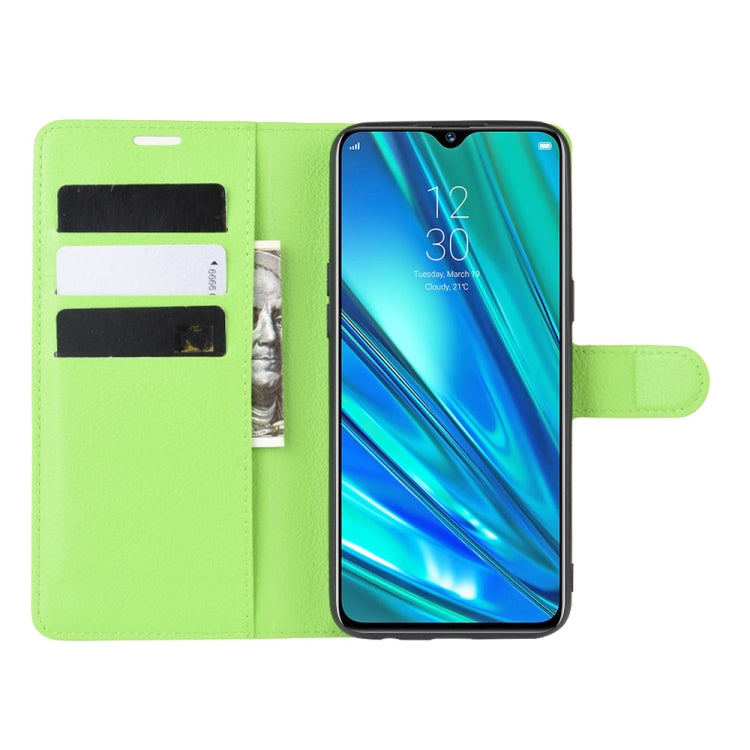 For OPPO Realme 5 Pro / Realme Q  Litchi Texture Horizontal Flip Leather Case with Wallet & Holder & Card Slots