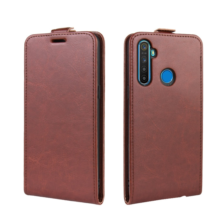 For OPPO Realme 5 Crazy Horse Vertical Flip Leather Protective Case