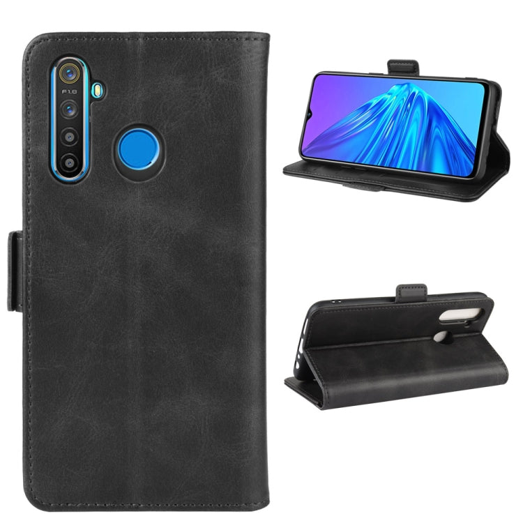 For OPPO Realme 5 Dual-side Magnetic Buckle Horizontal Flip Leather Case with Holder & Card Slots & Wallet & Photo Frame