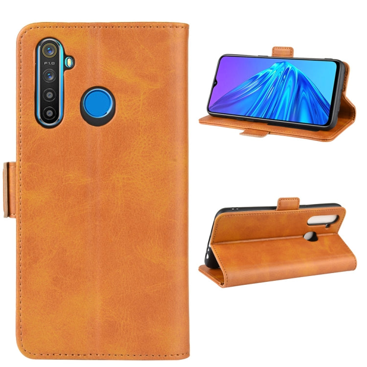 For OPPO Realme 5 Dual-side Magnetic Buckle Horizontal Flip Leather Case with Holder & Card Slots & Wallet & Photo Frame