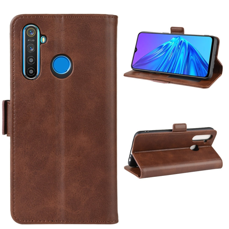 For OPPO Realme 5 Dual-side Magnetic Buckle Horizontal Flip Leather Case with Holder & Card Slots & Wallet & Photo Frame