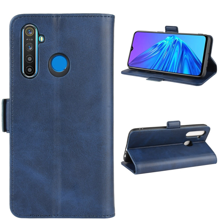 For OPPO Realme 5 Dual-side Magnetic Buckle Horizontal Flip Leather Case with Holder & Card Slots & Wallet & Photo Frame