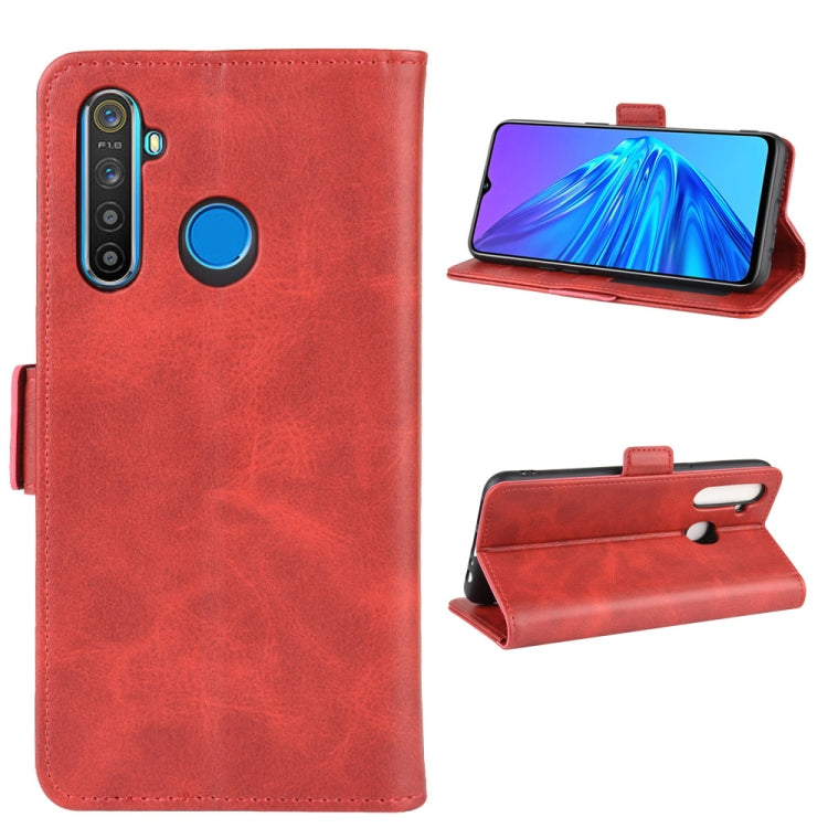 For OPPO Realme 5 Dual-side Magnetic Buckle Horizontal Flip Leather Case with Holder & Card Slots & Wallet & Photo Frame