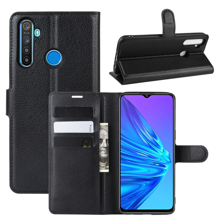 For OPPO Realme 5 Litchi Texture Horizontal Flip Leather Case with Wallet & Holder & Card Slots