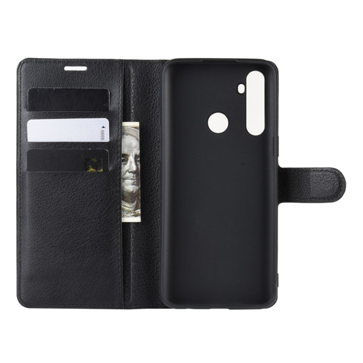 For OPPO Realme 5 Litchi Texture Horizontal Flip Leather Case with Wallet & Holder & Card Slots