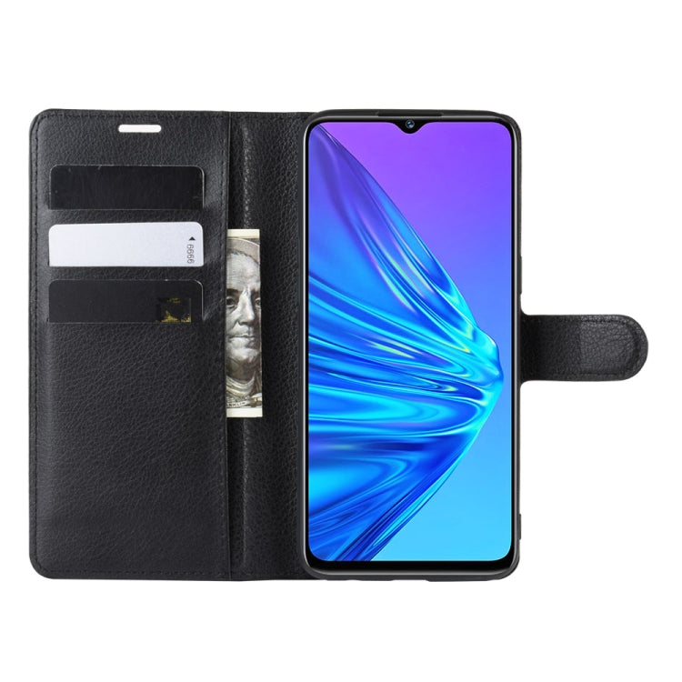 For OPPO Realme 5 Litchi Texture Horizontal Flip Leather Case with Wallet & Holder & Card Slots