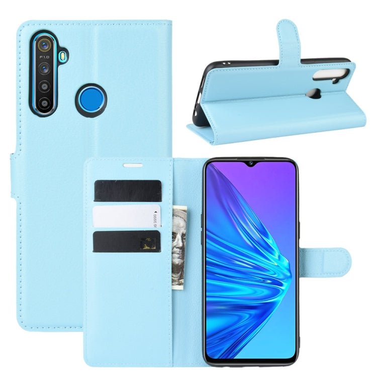 For OPPO Realme 5 Litchi Texture Horizontal Flip Leather Case with Wallet & Holder & Card Slots