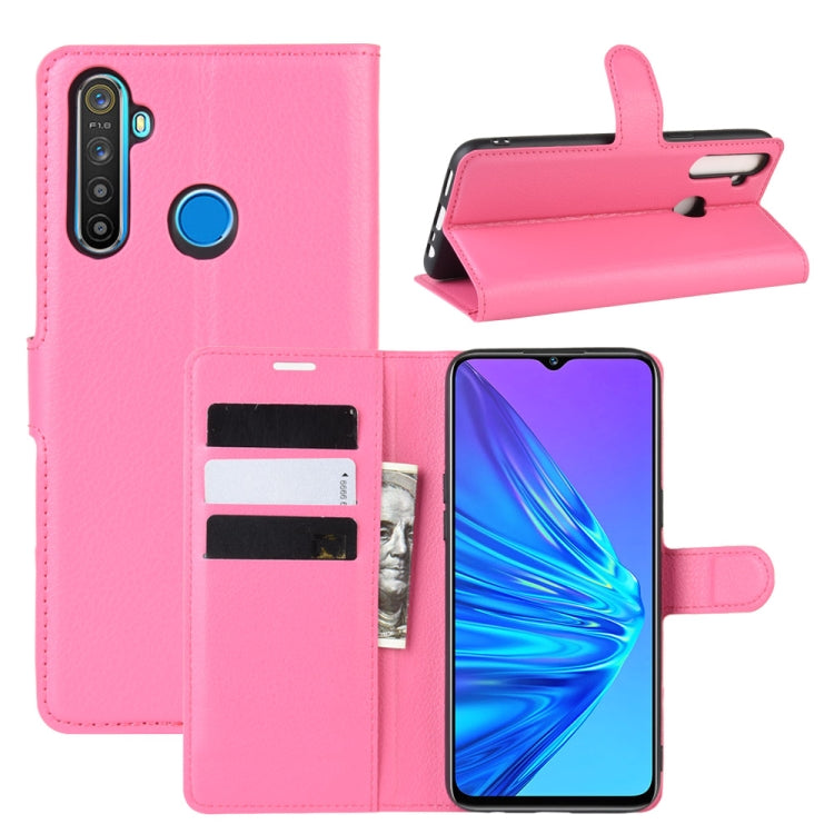 For OPPO Realme 5 Litchi Texture Horizontal Flip Leather Case with Wallet & Holder & Card Slots