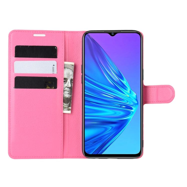 For OPPO Realme 5 Litchi Texture Horizontal Flip Leather Case with Wallet & Holder & Card Slots