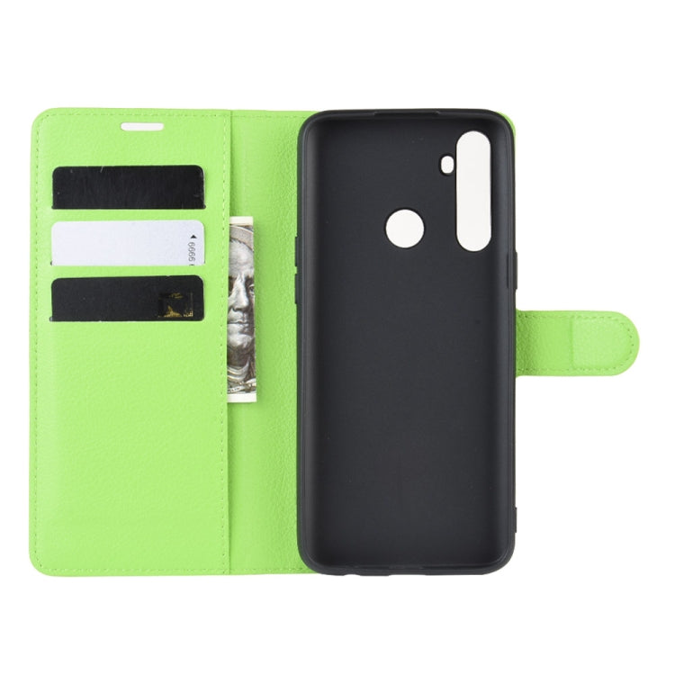 For OPPO Realme 5 Litchi Texture Horizontal Flip Leather Case with Wallet & Holder & Card Slots