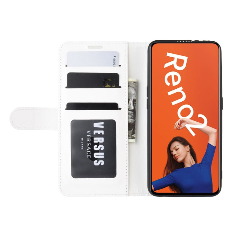 For OPPO RENO2  R64 Texture Single Fold Horizontal Flip Leather Case with Holder & Card Slots & Wallet