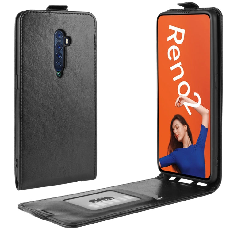 For OPPO RENO2  Crazy Horse Vertical Flip Leather Protective Case