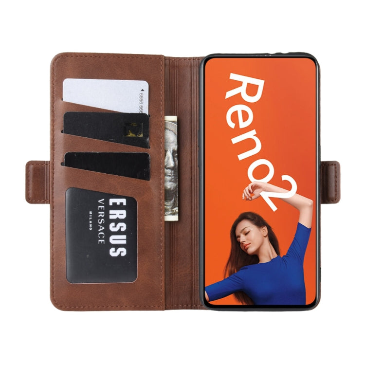 For OPPO RENO2  Wallet Stand Leather Cell Phone Case with Wallet & Holder & Card Slots