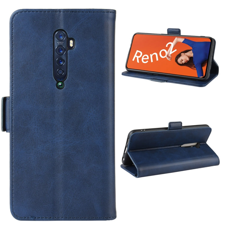 For OPPO RENO2  Wallet Stand Leather Cell Phone Case with Wallet & Holder & Card Slots