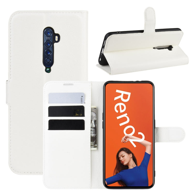 For OPPO RENO2   Litchi Texture Horizontal Flip Leather Case with Wallet & Holder & Card Slots