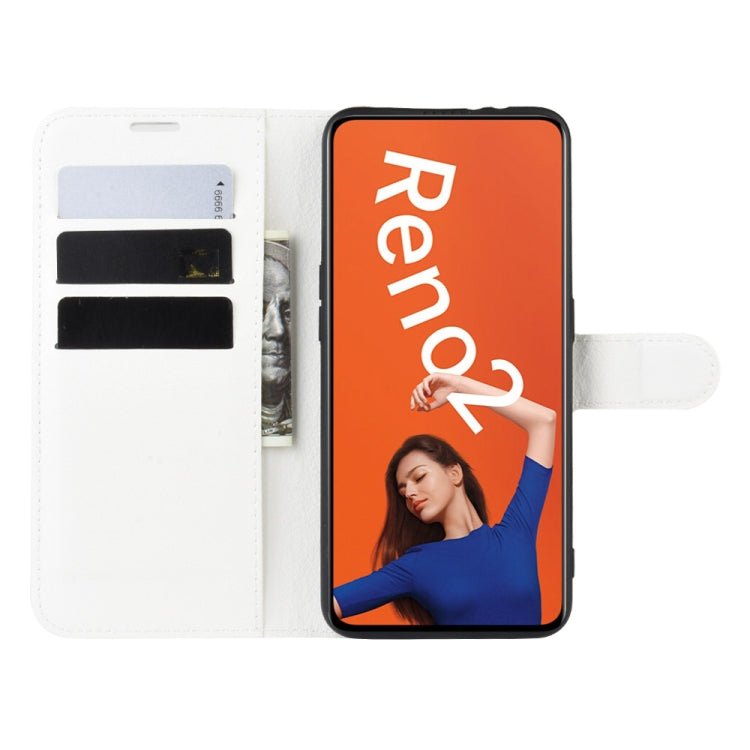 For OPPO RENO2   Litchi Texture Horizontal Flip Leather Case with Wallet & Holder & Card Slots