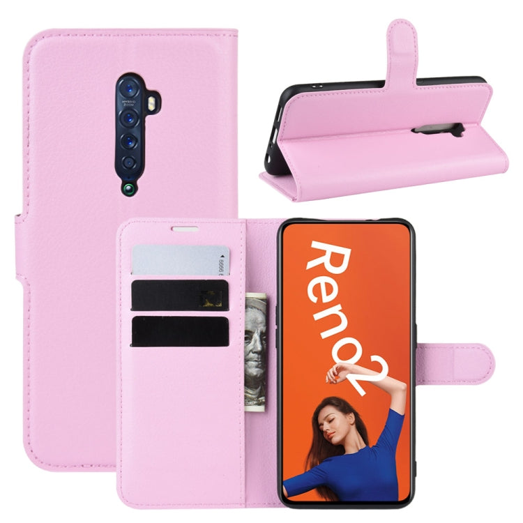 For OPPO RENO2   Litchi Texture Horizontal Flip Leather Case with Wallet & Holder & Card Slots