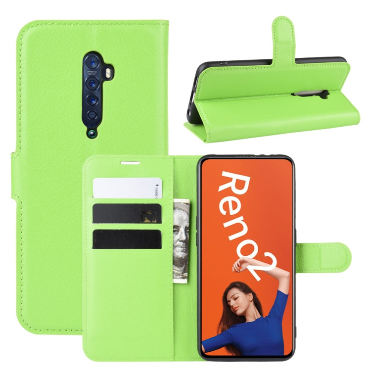 For OPPO RENO2   Litchi Texture Horizontal Flip Leather Case with Wallet & Holder & Card Slots