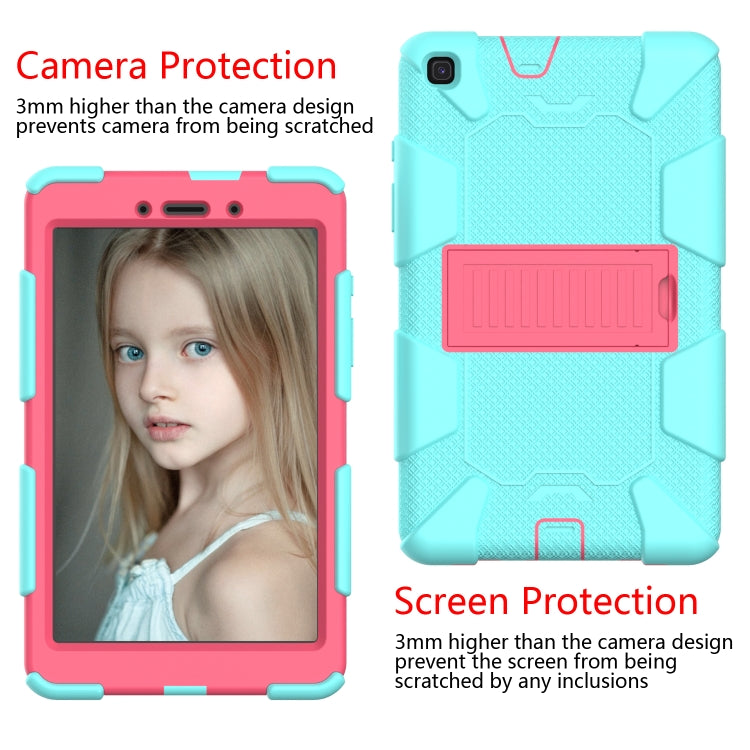 For Galaxy Tab A8.0 2019 / T290 Shockproof Two-Color Silicone Protection Case with Holder