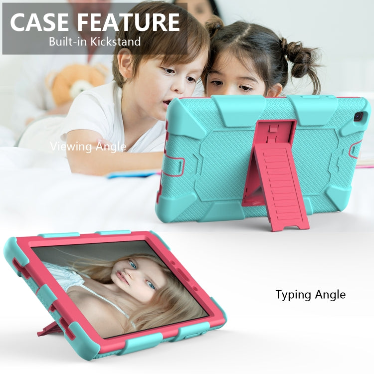 For Galaxy Tab A8.0 2019 / T290 Shockproof Two-Color Silicone Protection Case with Holder