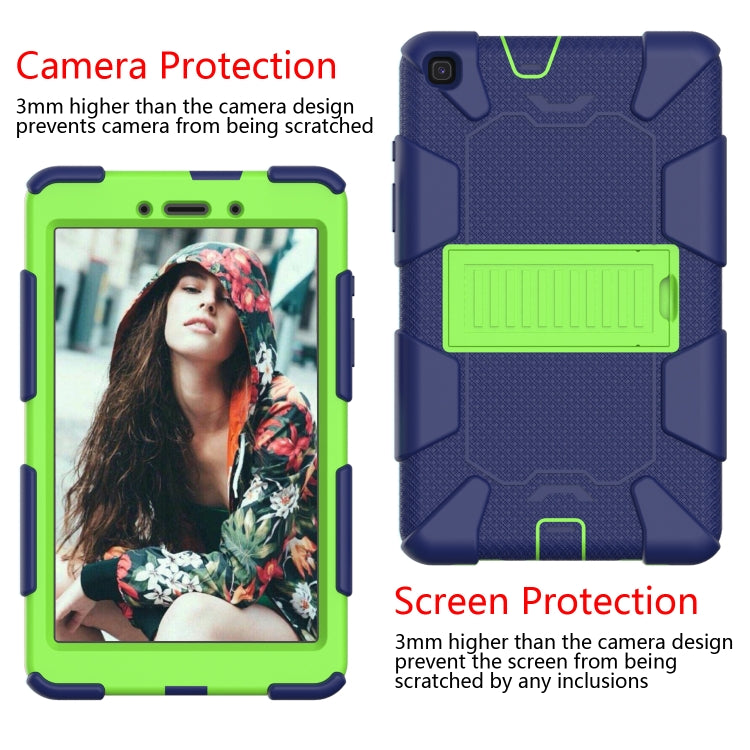 For Galaxy Tab A8.0 2019 / T290 Shockproof Two-Color Silicone Protection Case with Holder