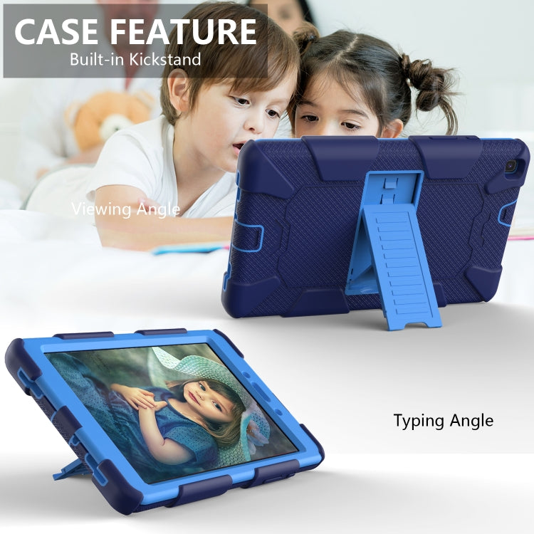 For Galaxy Tab A8.0 2019 / T290 Shockproof Two-Color Silicone Protection Case with Holder