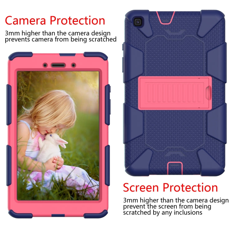 For Galaxy Tab A8.0 2019 / T290 Shockproof Two-Color Silicone Protection Case with Holder