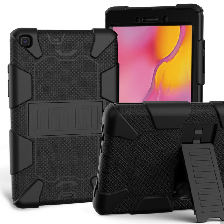 For Galaxy Tab A8.0 2019 / T290 Shockproof Two-Color Silicone Protection Case with Holder